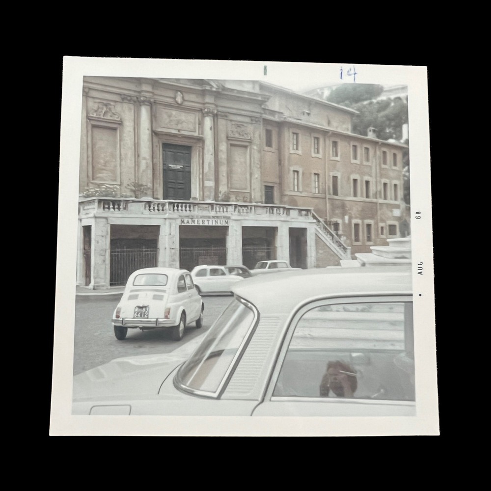 Rome Photo Prison of St Peter and St Paul Vintage Cars Automobiles Italy 1960s